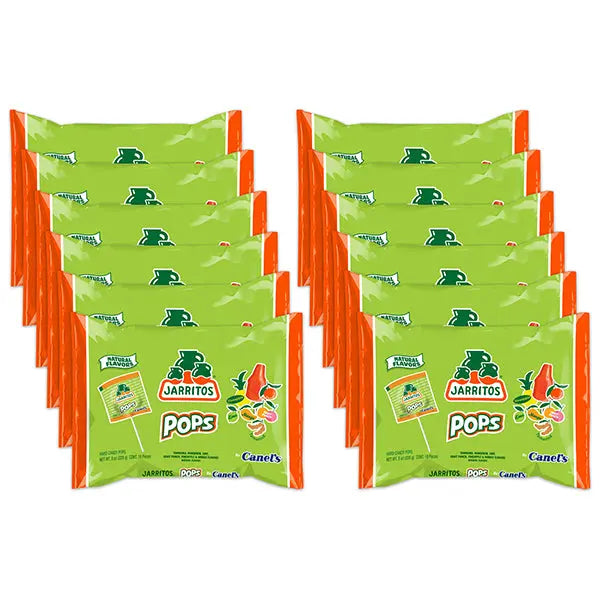 12 Pack - Jarritos Lollipops Mexican Sweet Hard Candy with Natural Fruit Flavors Jarritos